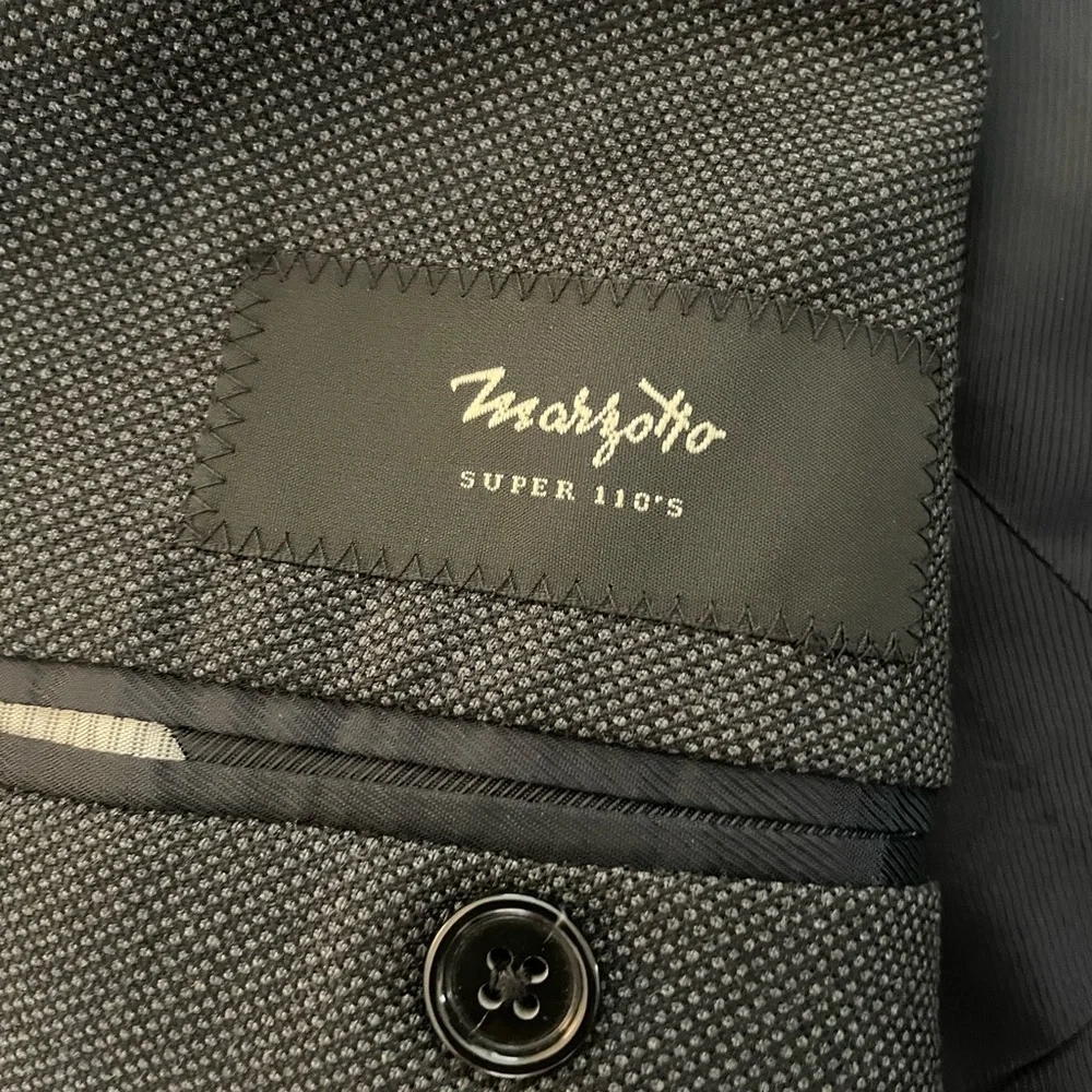 BANANA REPUBLIC Wool Nailhead Slim Fit Jacket in Gray/Navy Size 44 R‎ $400